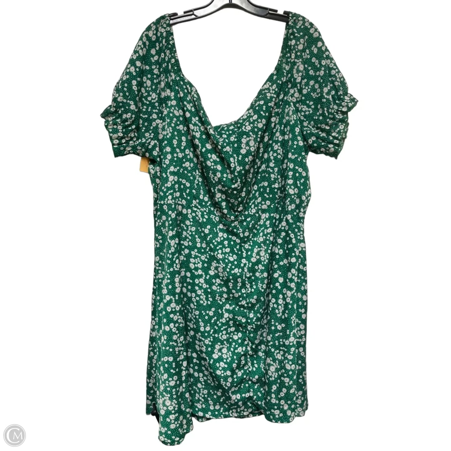 Dress Casual Short By Bloomchic In Green & White, Size: 4x