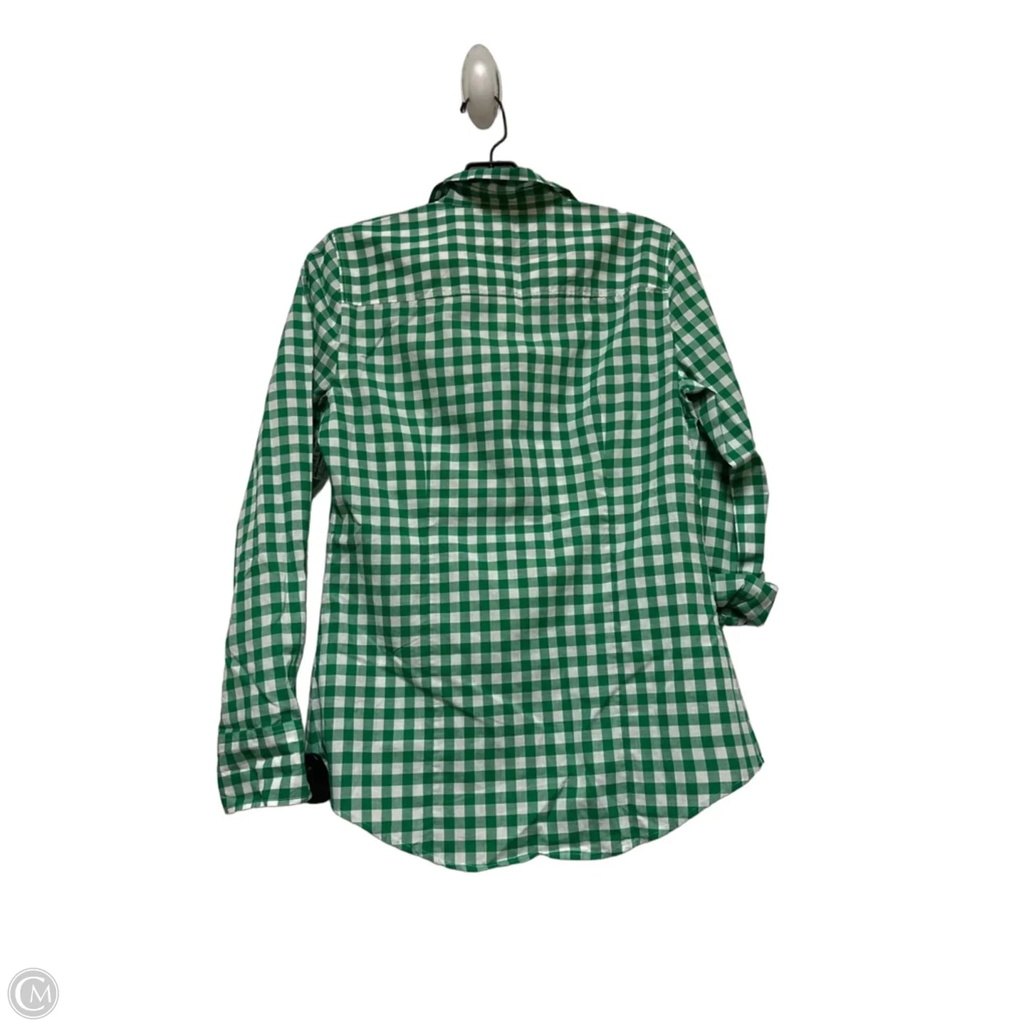 Top Long Sleeve By J. Crew In Plaid Pattern, Size: Xs