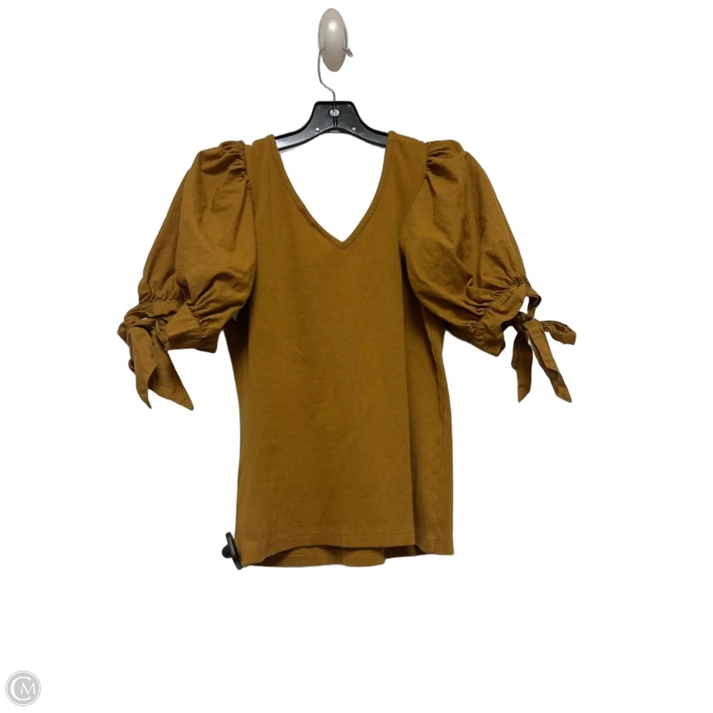 Top Short Sleeve By Maeve In Tan, Size: M