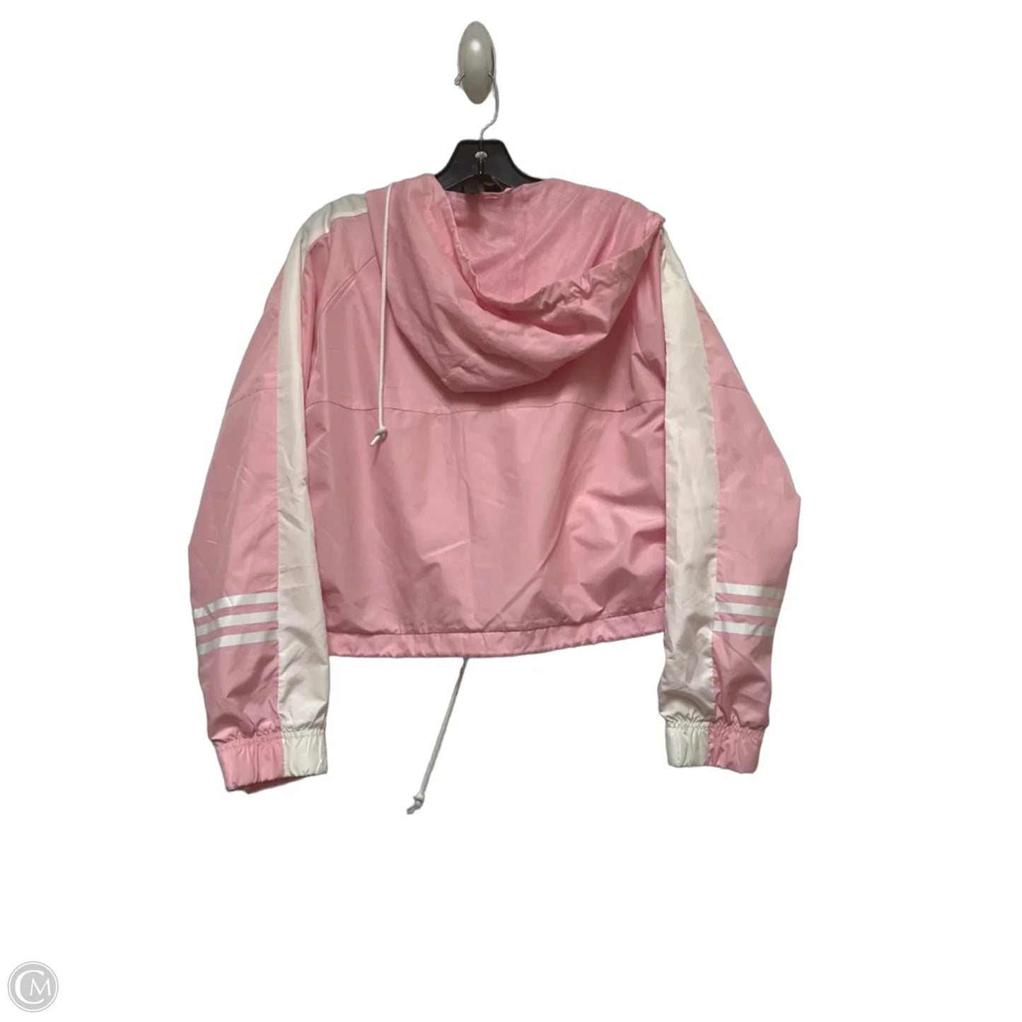 Jacket Windbreaker By Adidas In Pink, Size: M