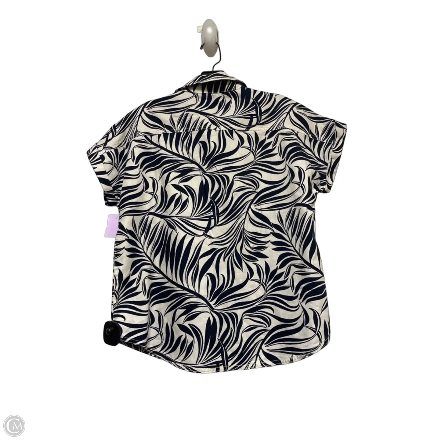 Top Short Sleeve By Tommy Bahama In Blue & Cream, Size: Xs