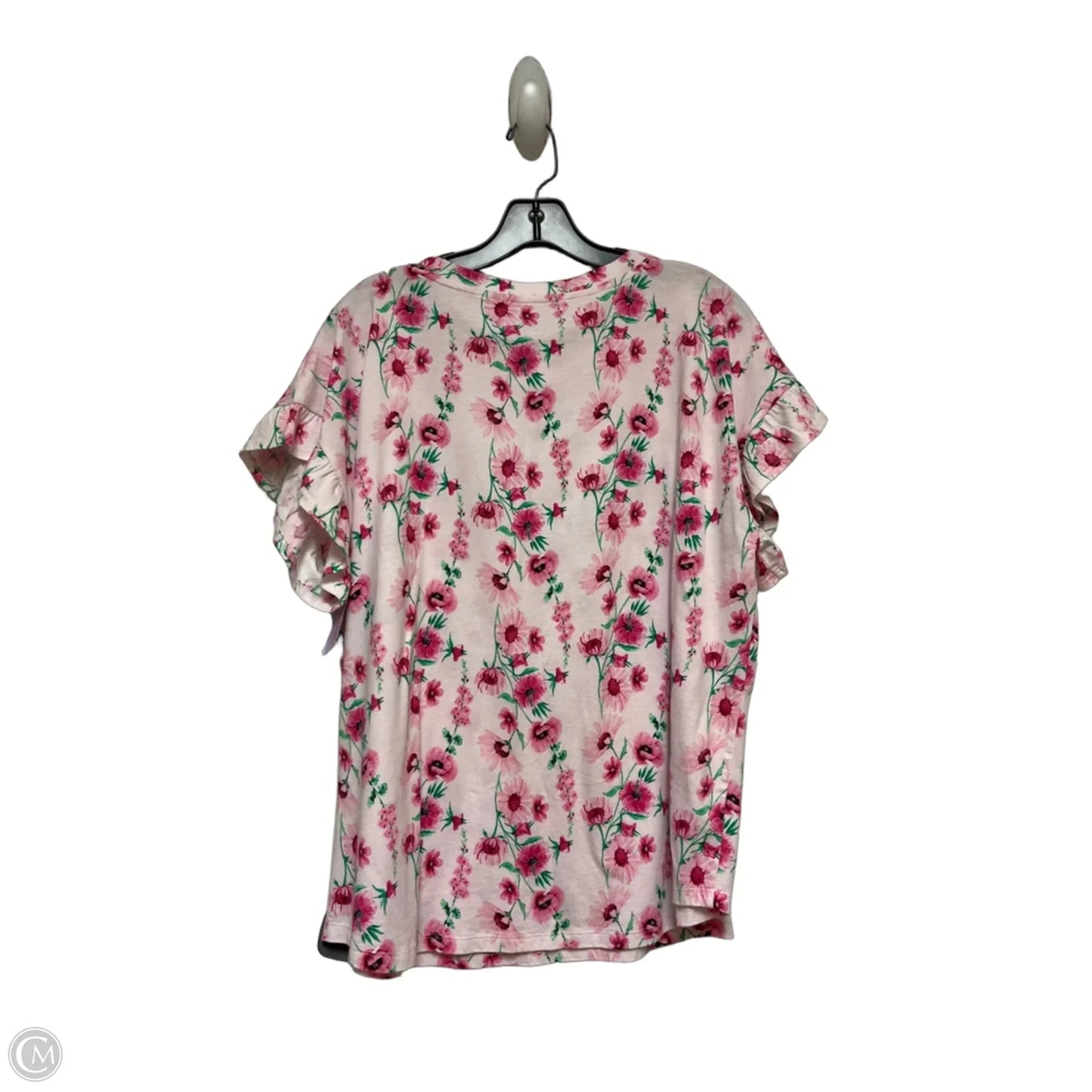 Top Short Sleeve Basic By Crown And Ivy In Floral Print, Size: Xl