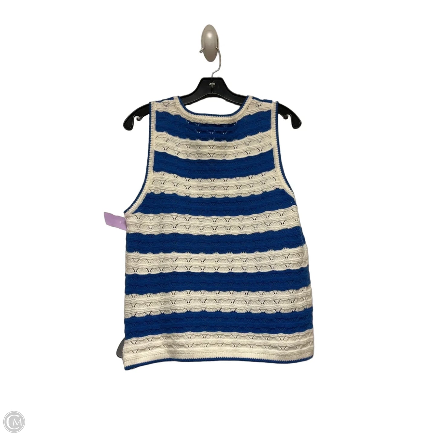 Top Sleeveless By Draper James In Striped Pattern, Size: L
