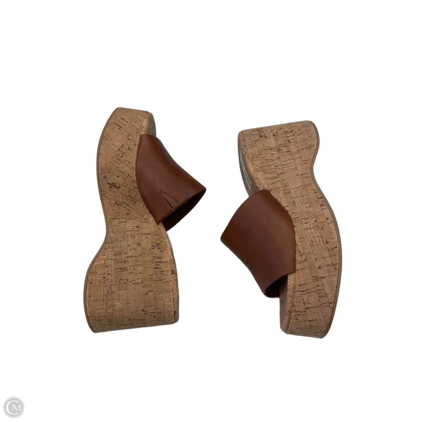 Sandals Heels Wedge By Steve Madden In Tan, Size: 7