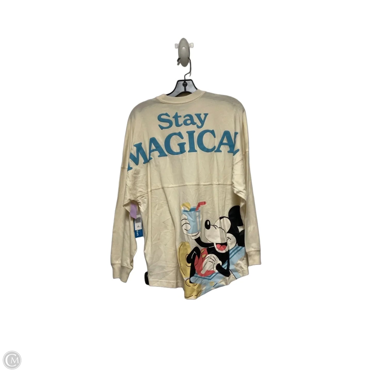 Top Long Sleeve By Disney Store In Blue & Cream, Size: S