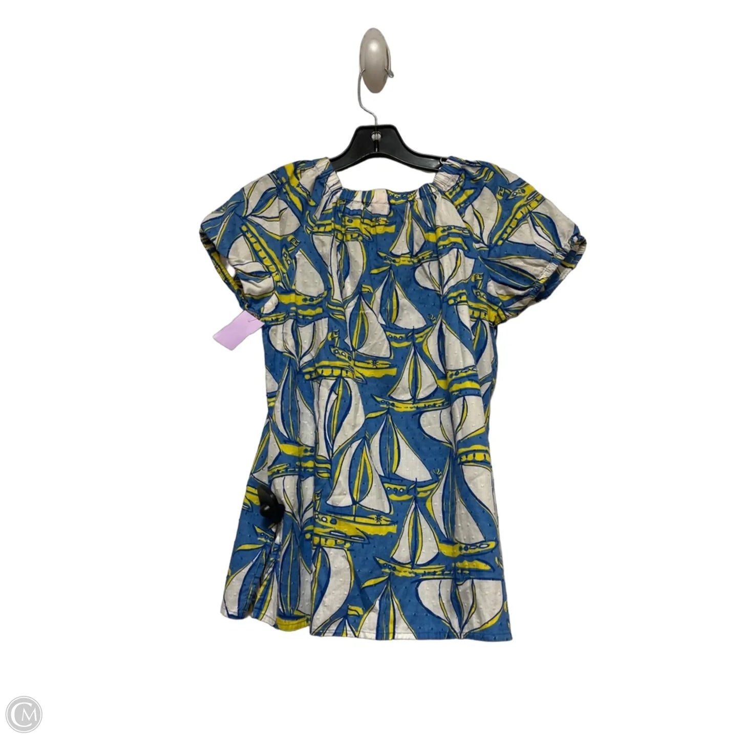 Top Short Sleeve Designer By Lilly Pulitzer In Nautical Print, Size: Xs