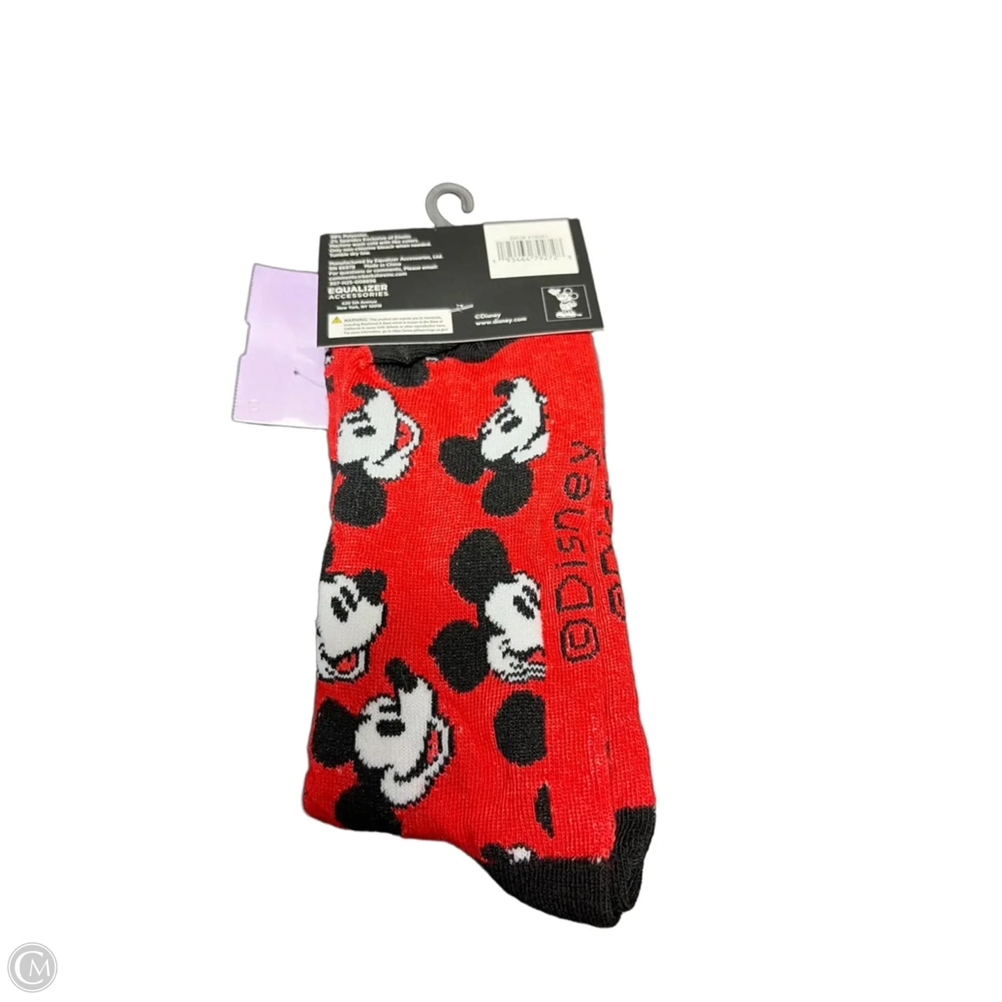 Socks By Disney In Black & Red, Size: Osfm