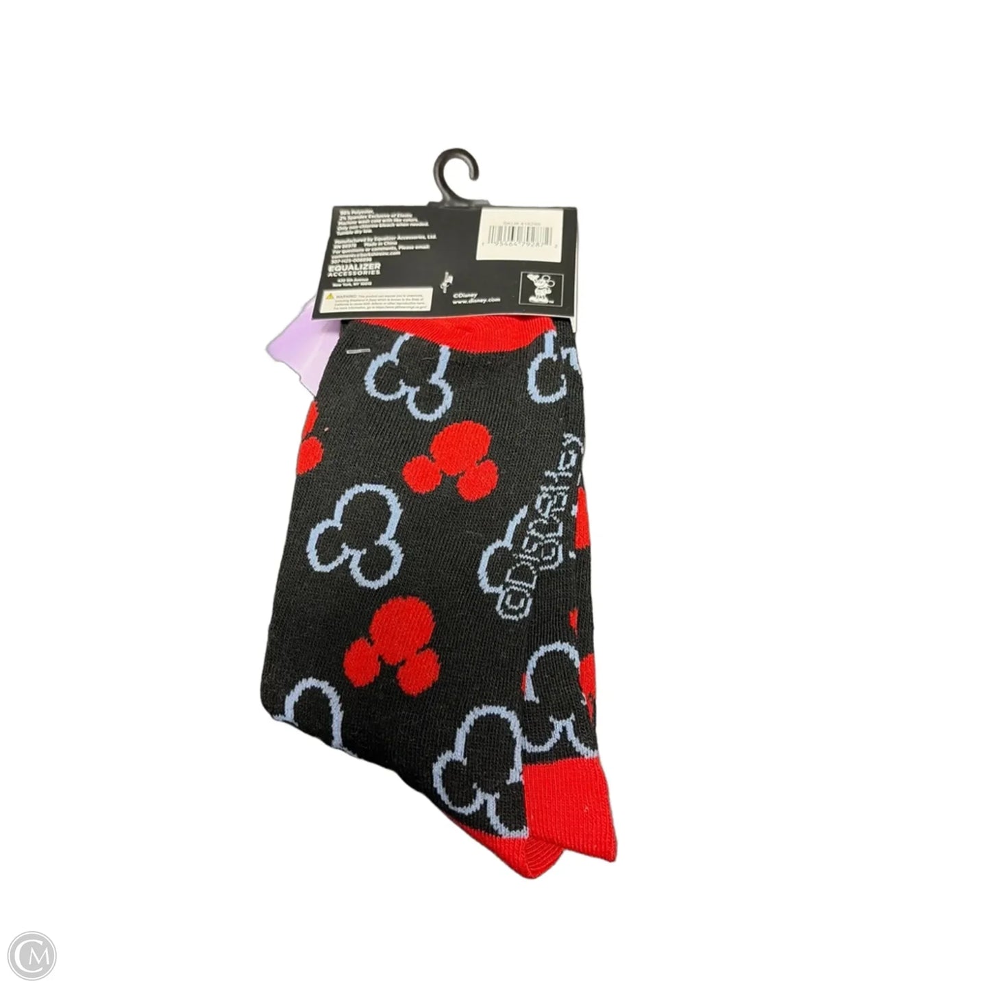 Socks By Disney In Black & Red, Size: Osfm
