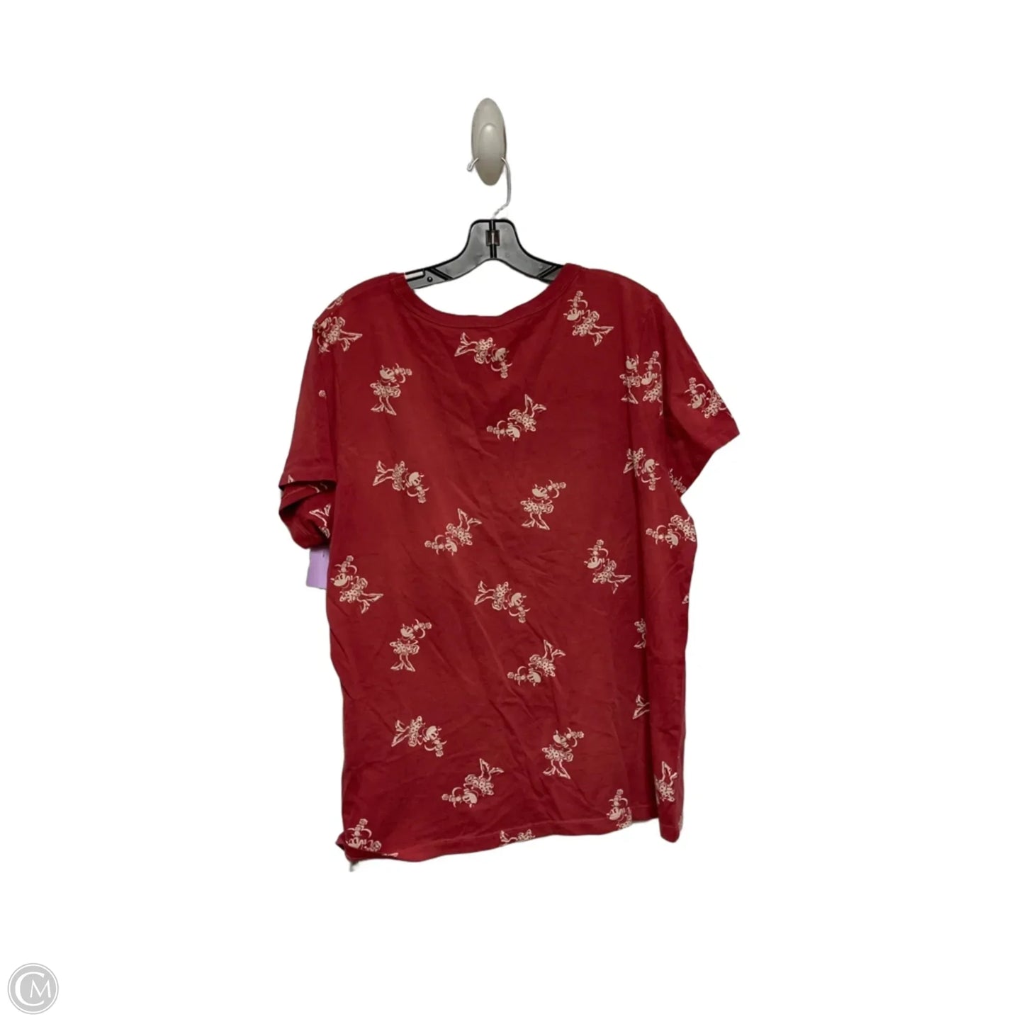 Top Short Sleeve Basic By Disney Store In Cream & Red, Size: 10