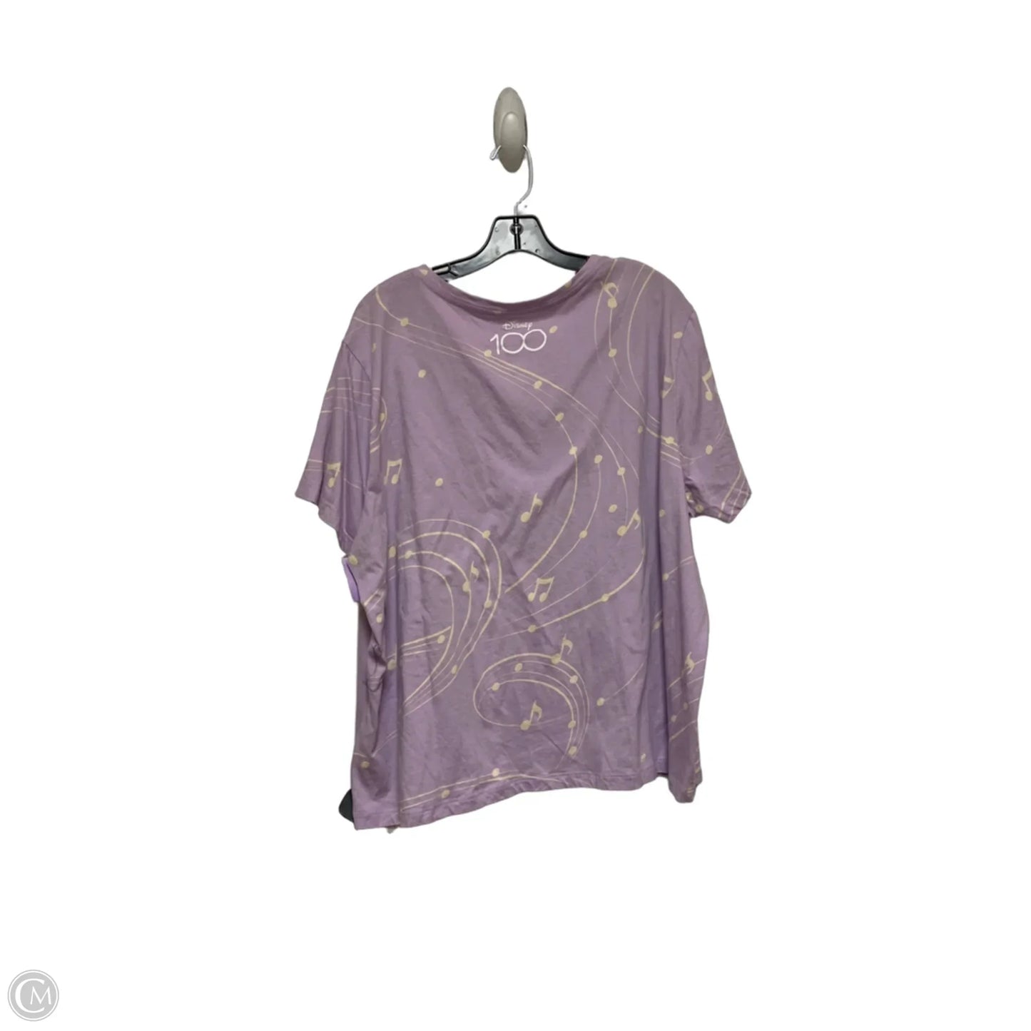Top Short Sleeve Basic By Disney Store In Cream & Purple, Size: 2x