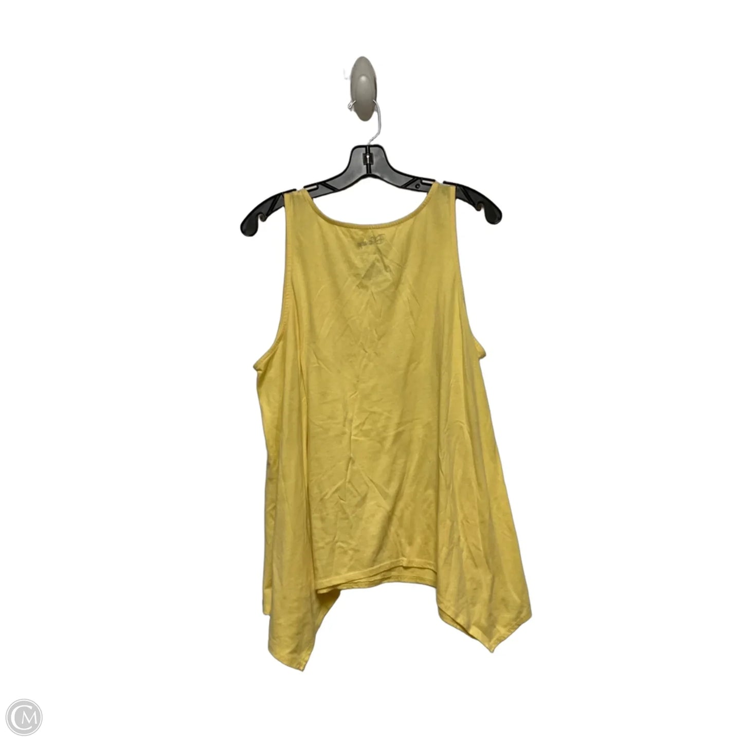 Top Sleeveless Basic By Disney In Yellow, Size: 1x