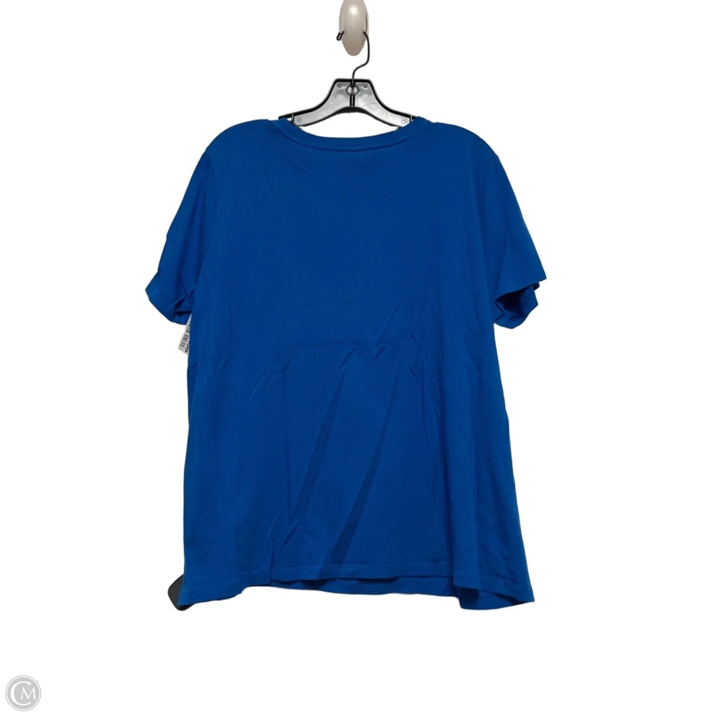 Top Short Sleeve Basic By Michael By Michael Kors In Blue & Gold, Size: Xl