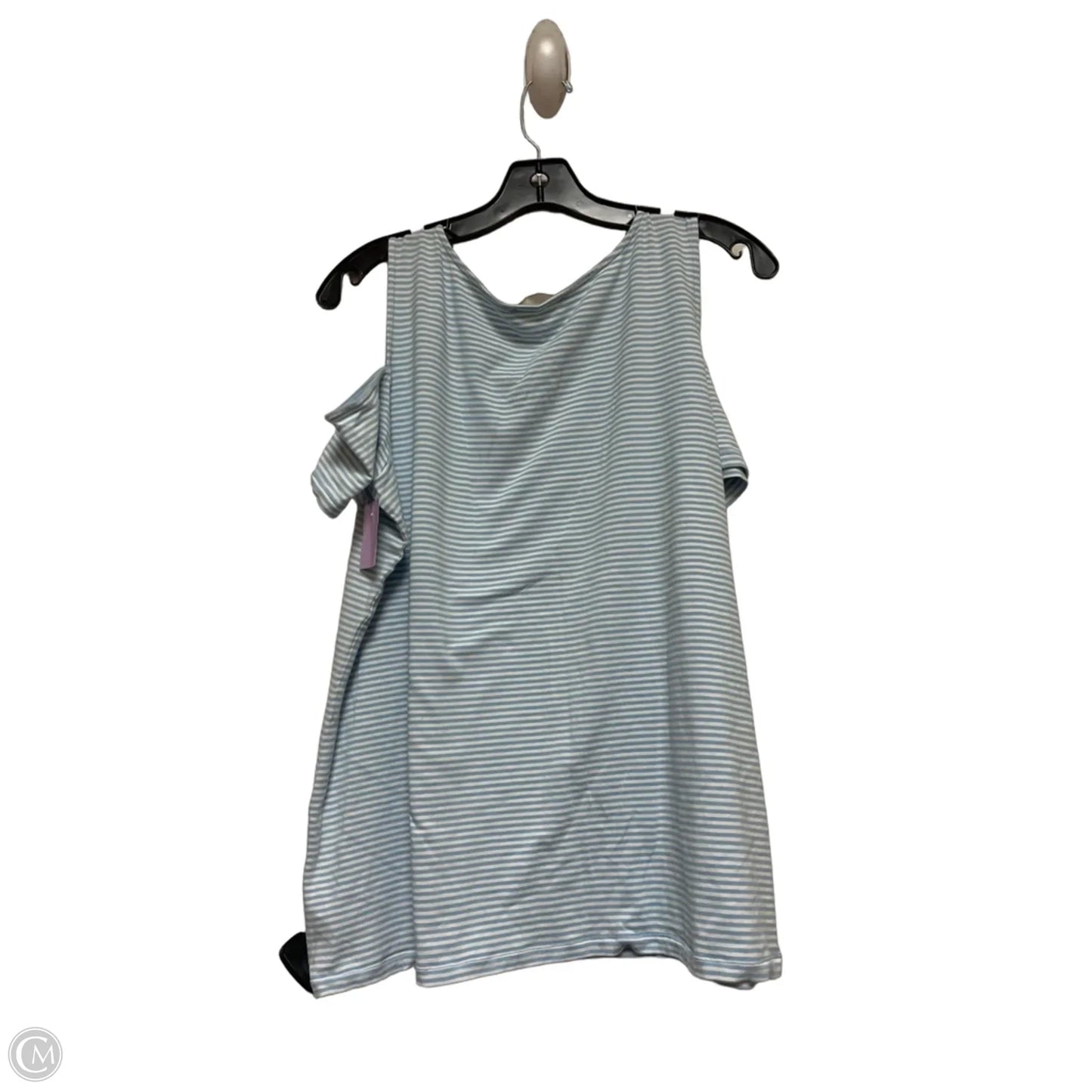 Top Short Sleeve By Michael By Michael Kors In Striped Pattern, Size: Xl
