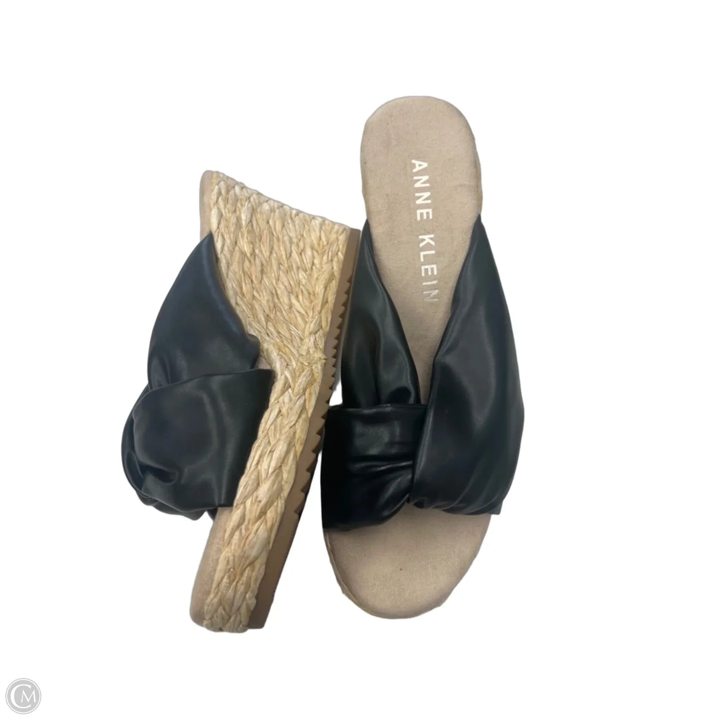 Sandals Heels Wedge By Anne Klein In Black, Size: 6.5