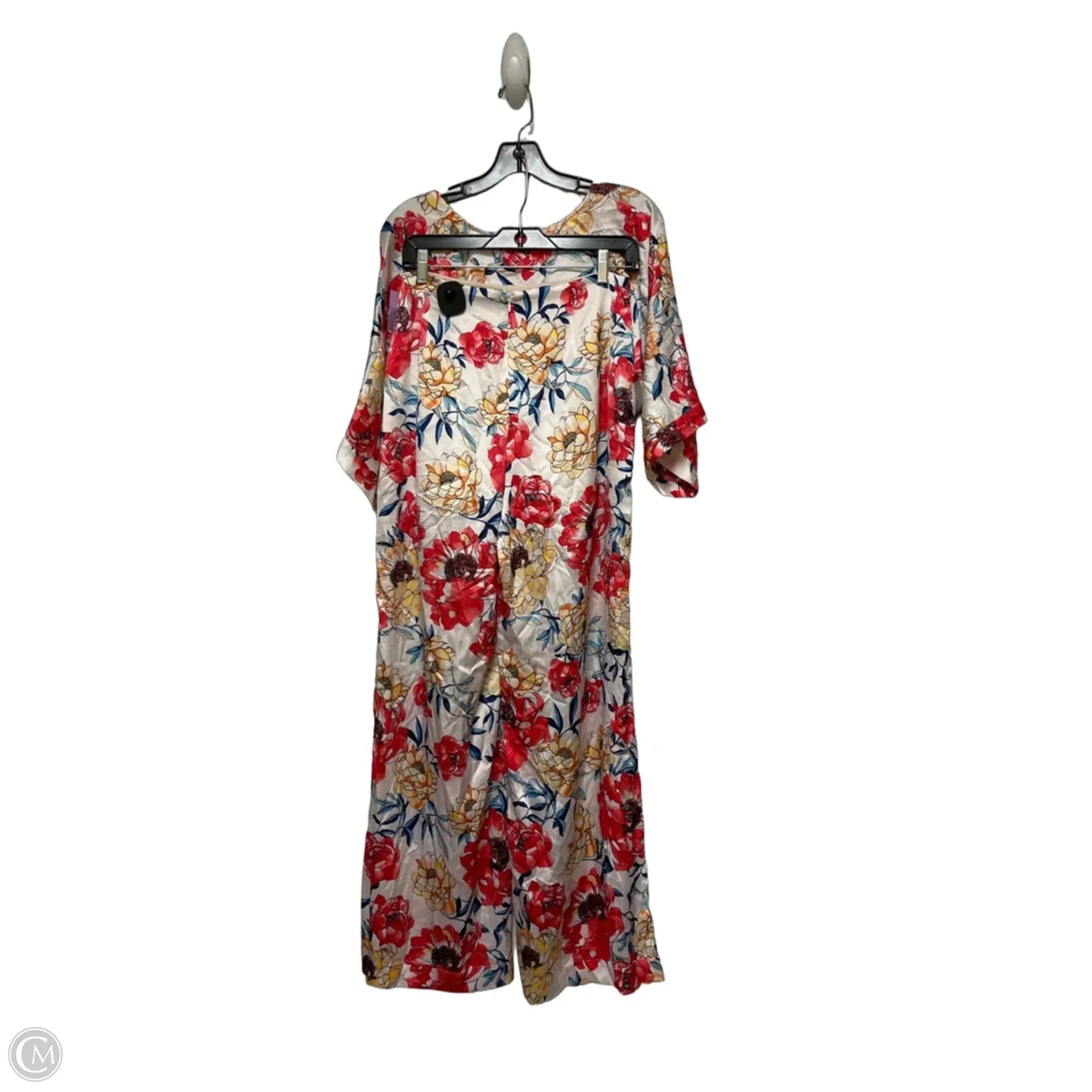 Top Short Sleeve By Guess In Floral Print, Size: M