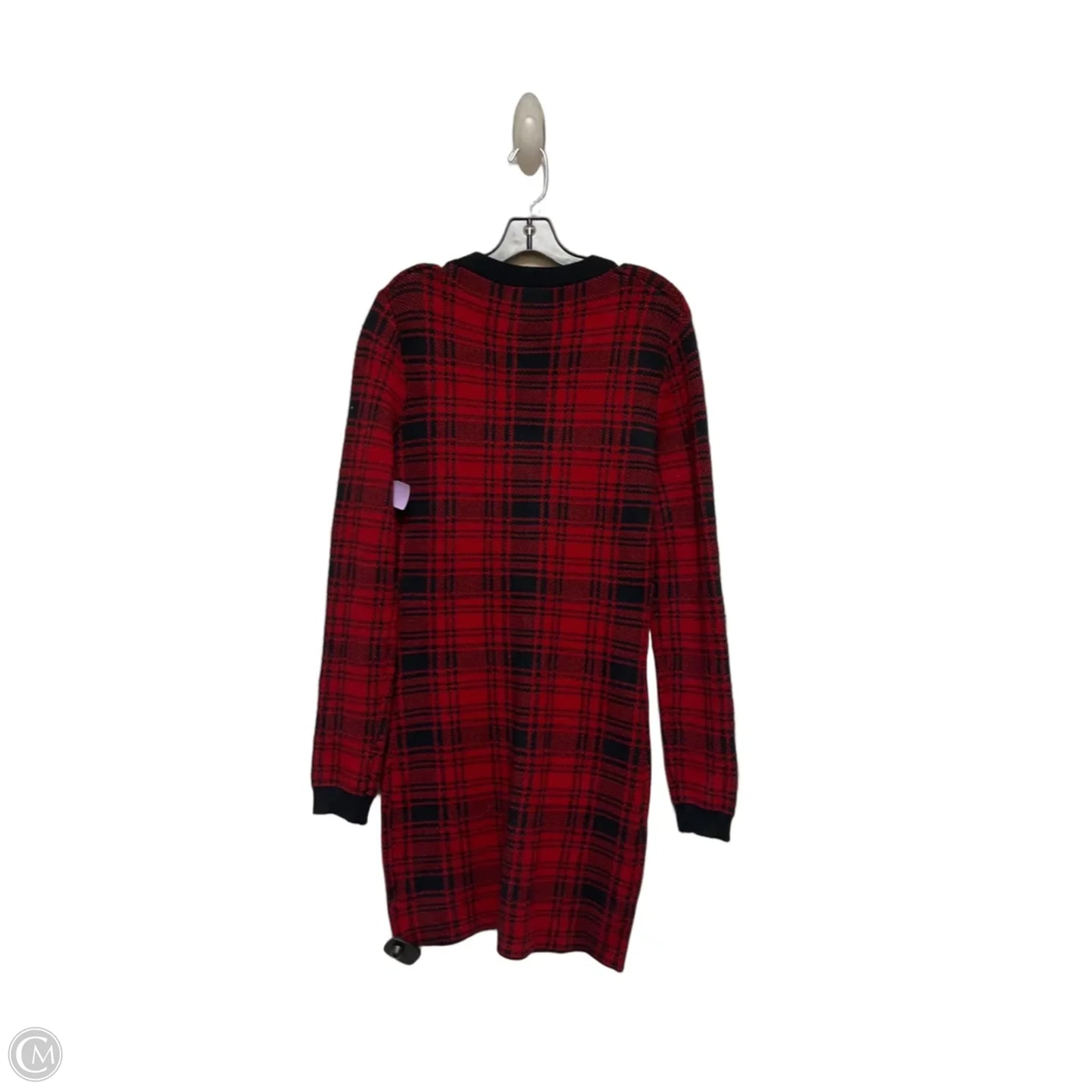 Dress Casual Short By Fashion Nova In Plaid Pattern, Size: L