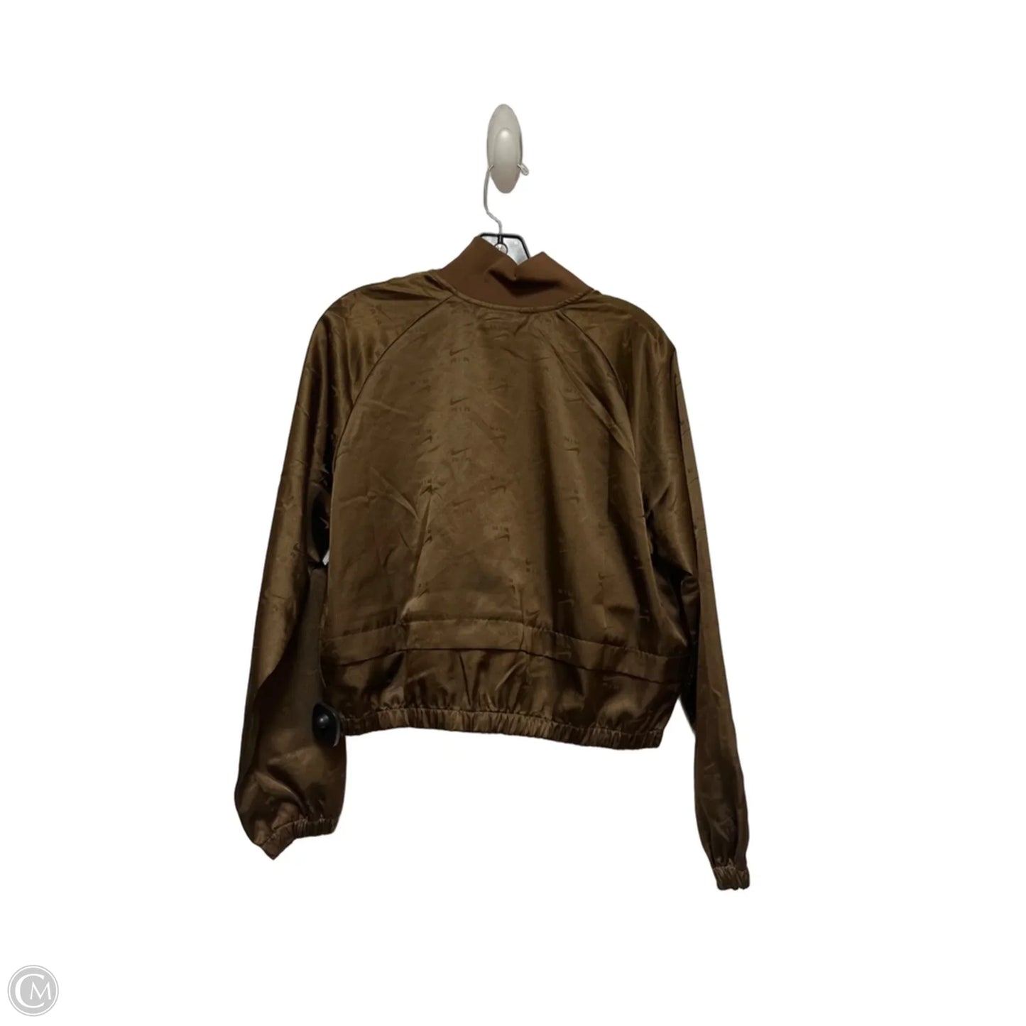 Athletic Jacket By Nike Apparel In Brown, Size: S