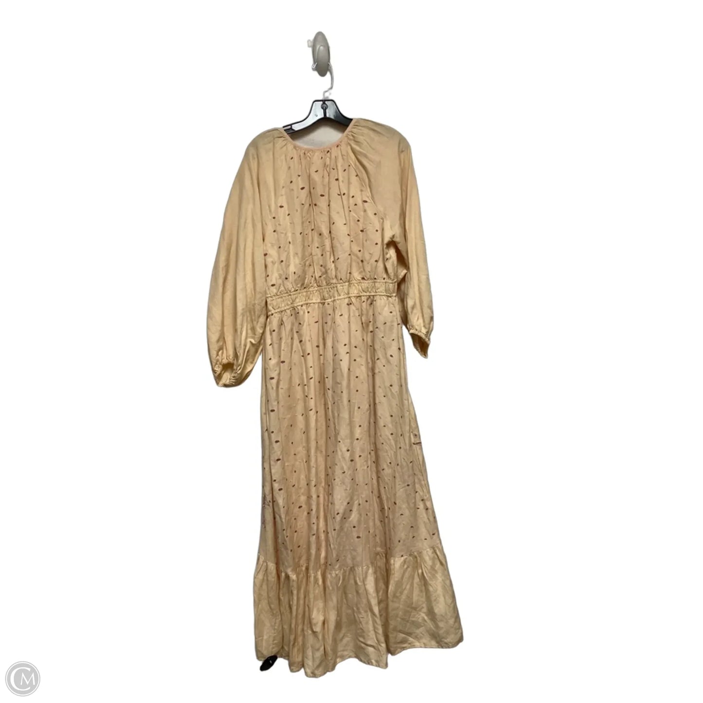Dress Casual Midi By Anthropologie In Orange & Purple, Size: L