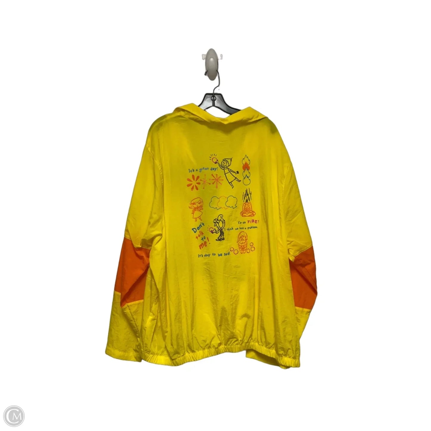 Jacket Windbreaker By Disney Store In Yellow, Size: 2x