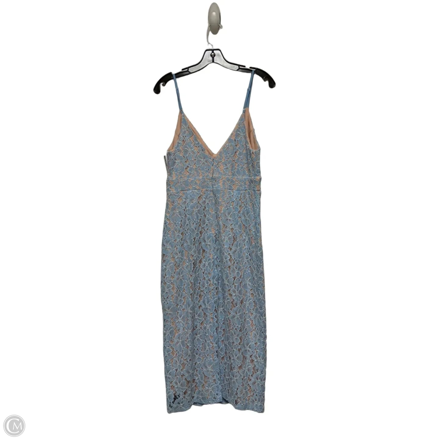 Dress Casual Short By Clothes Mentor In Blue & Cream, Size: M