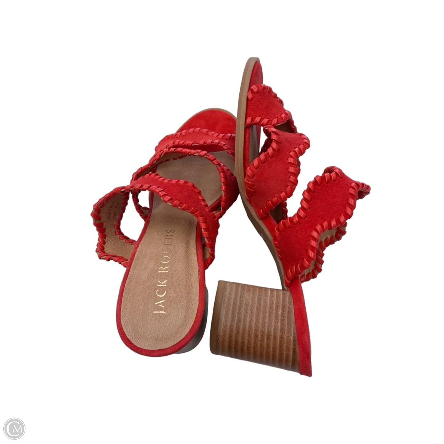 Sandals Heels Block By Jack Rogers In Orange, Size: 7.5