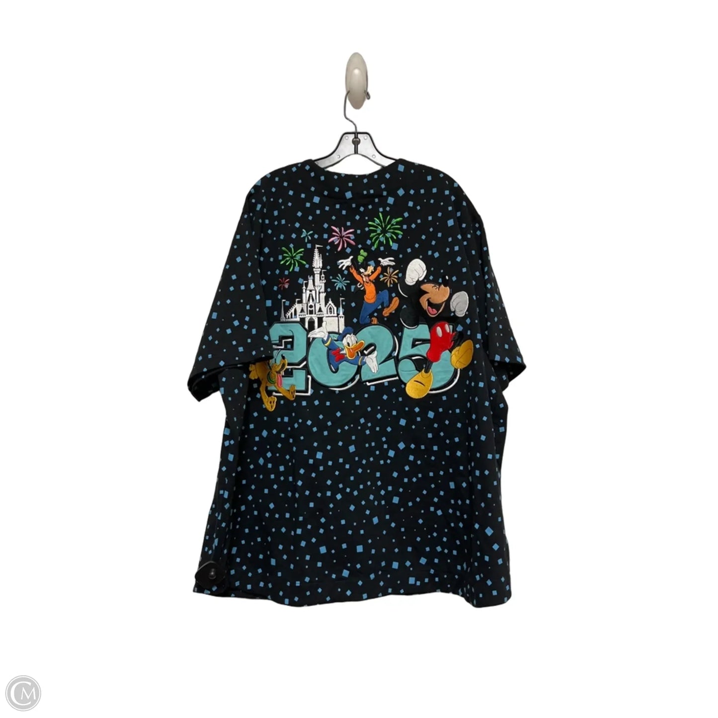 Top Short Sleeve By Disney Store In Black & Blue, Size: Xxl