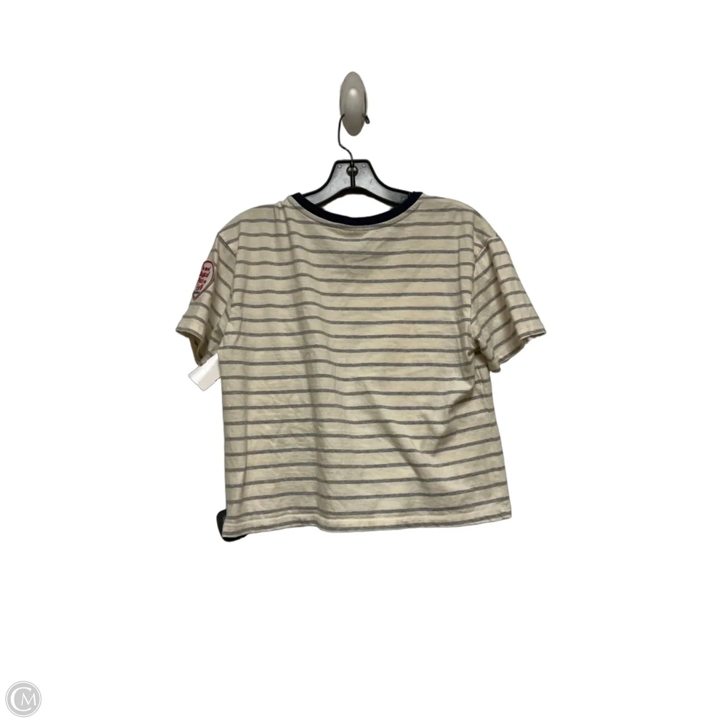 Top Short Sleeve By Disney Store In Striped Pattern, Size: L