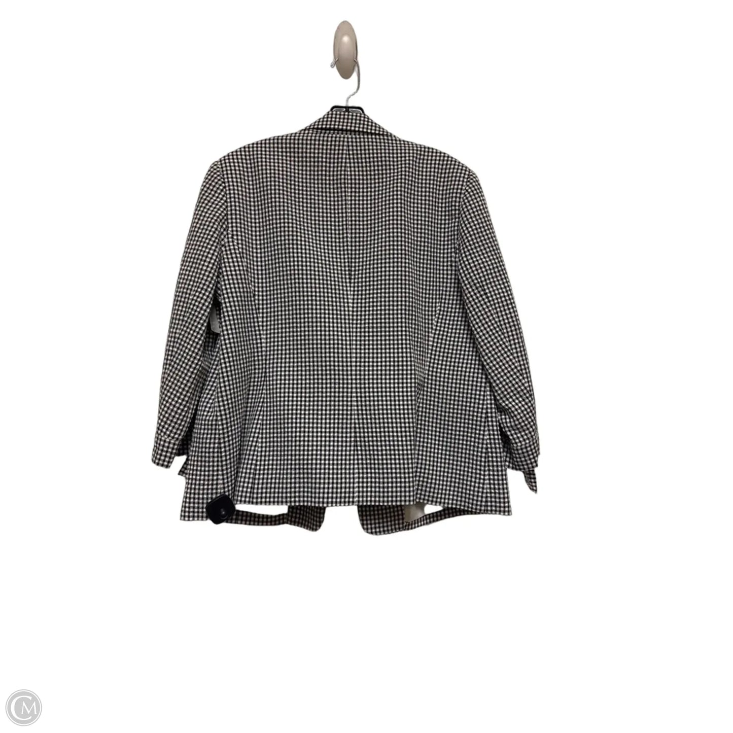 Blazer By Anne Klein In Plaid Pattern, Size: L