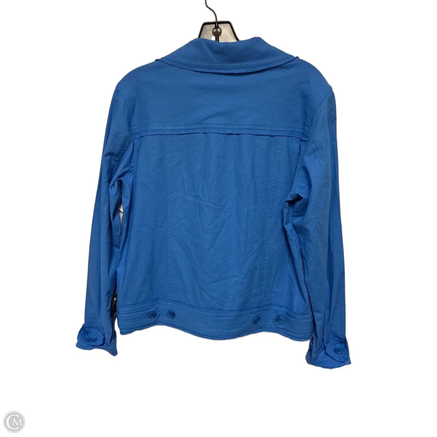 Jacket Shirt By Clothes Mentor In Blue, Size: M