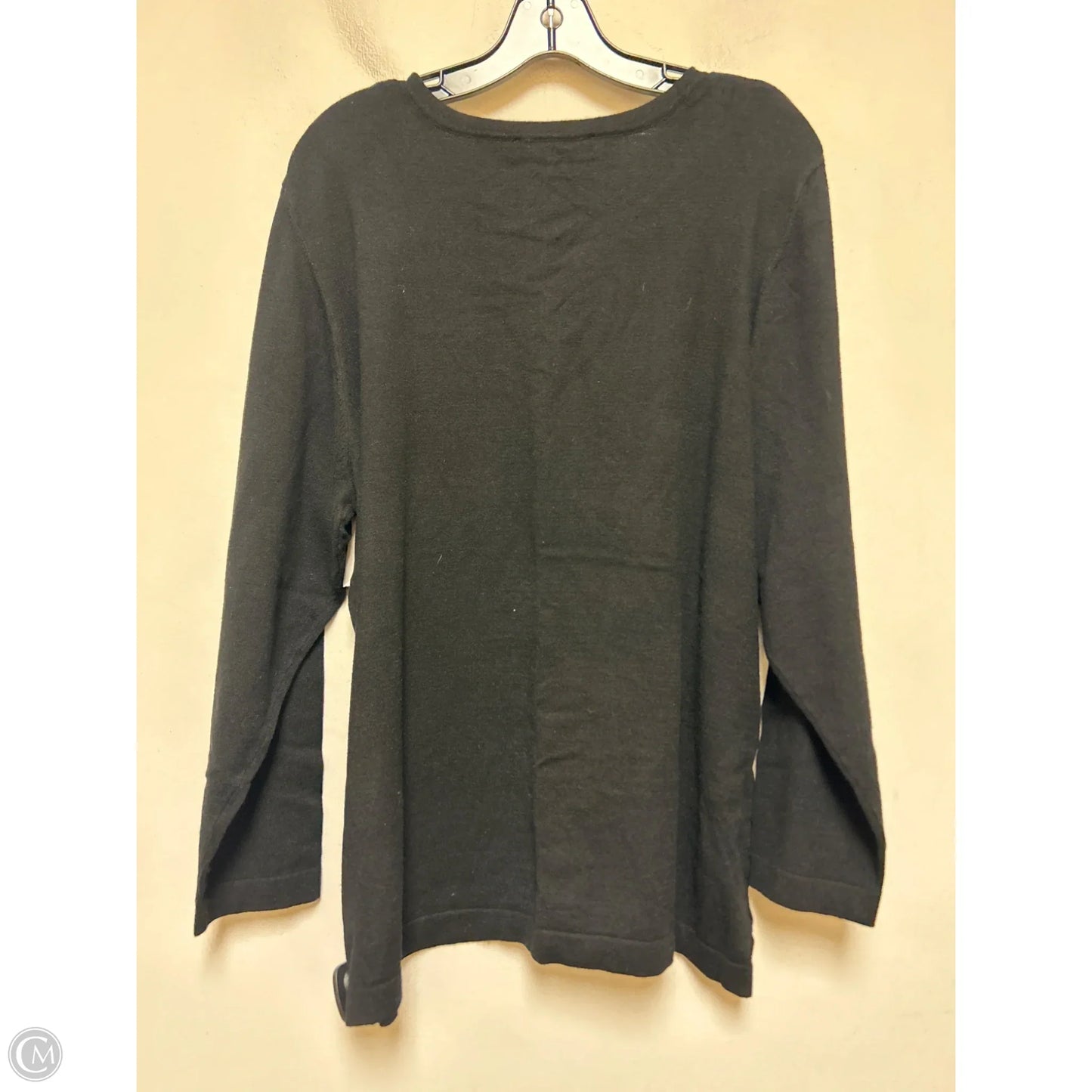 Top Long Sleeve Basic By Zac And Rachel In Black, Size: 3x
