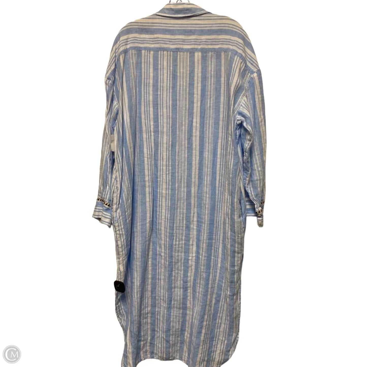 Dress Casual Midi By H&m In Blue & White, Size: L