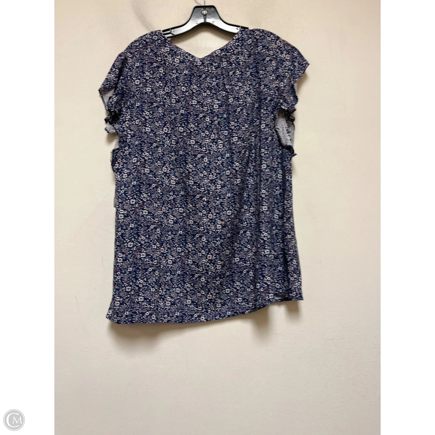 Top Short Sleeve By Jones New York In Floral Print, Size: 2x