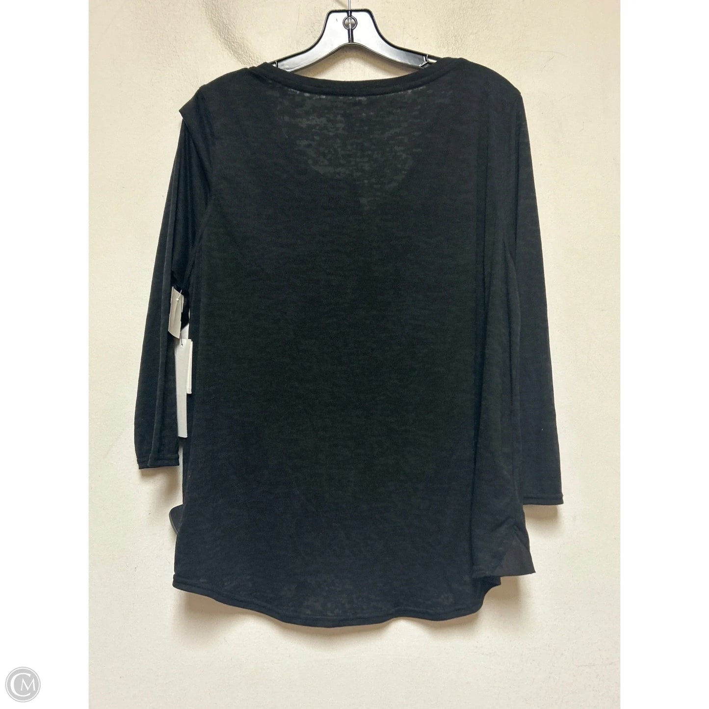Top Short Sleeve By Calvin Klein In Black, Size: Xl
