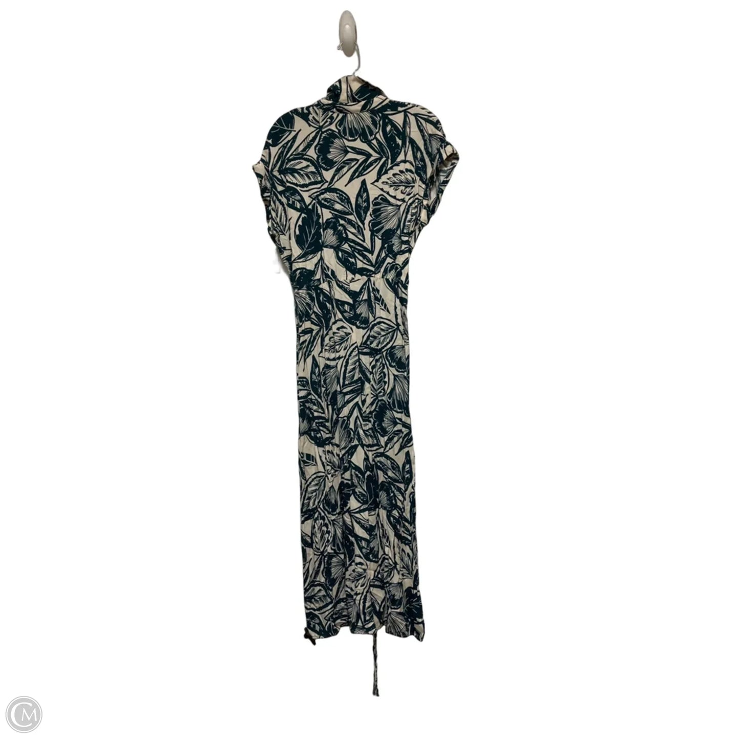 Dress Casual Maxi By Luxology In Green & White, Size: L