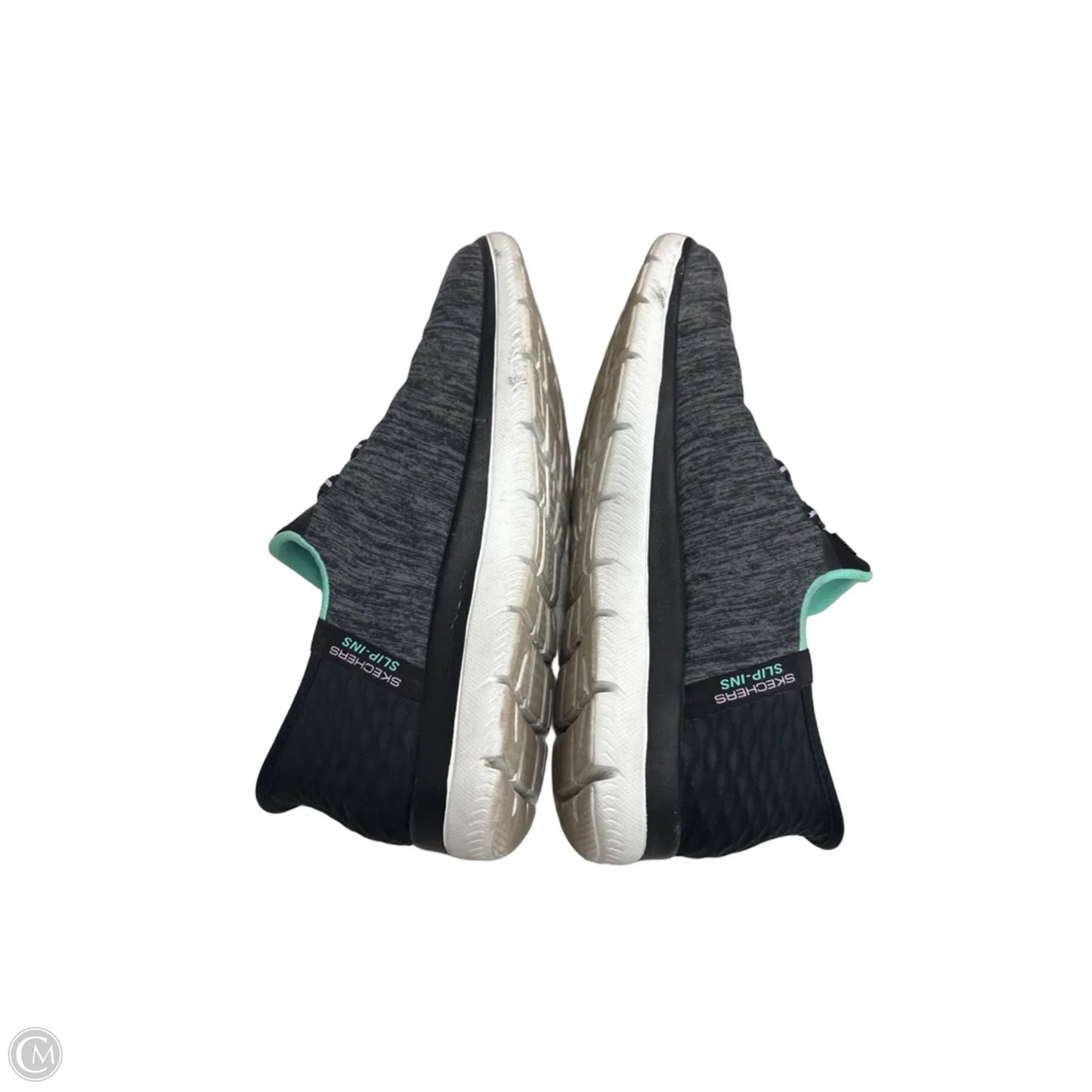 Shoes Sneakers By Skechers In Black & Grey, Size: 9