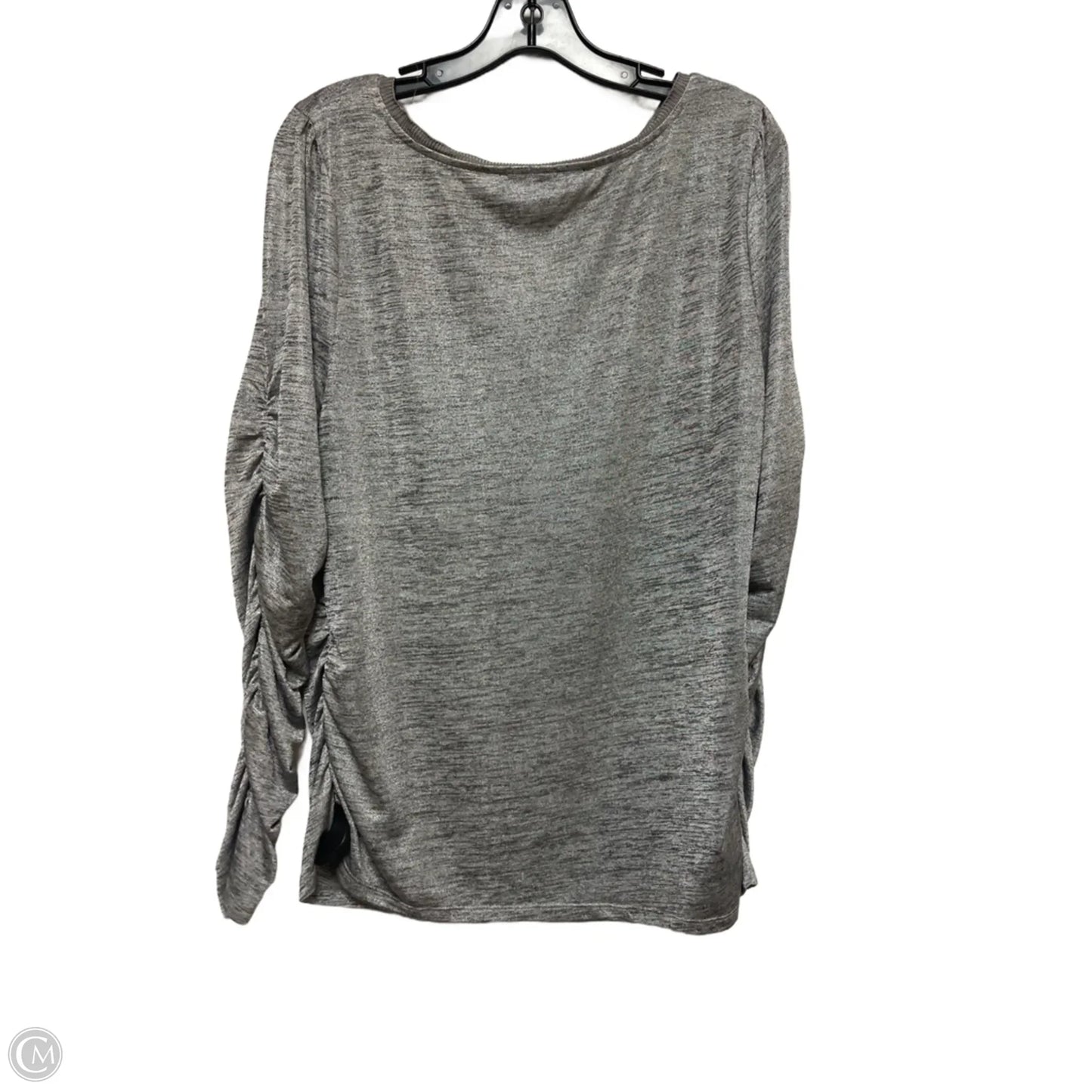 Top Long Sleeve Basic By White House Black Market In Grey, Size: Xl