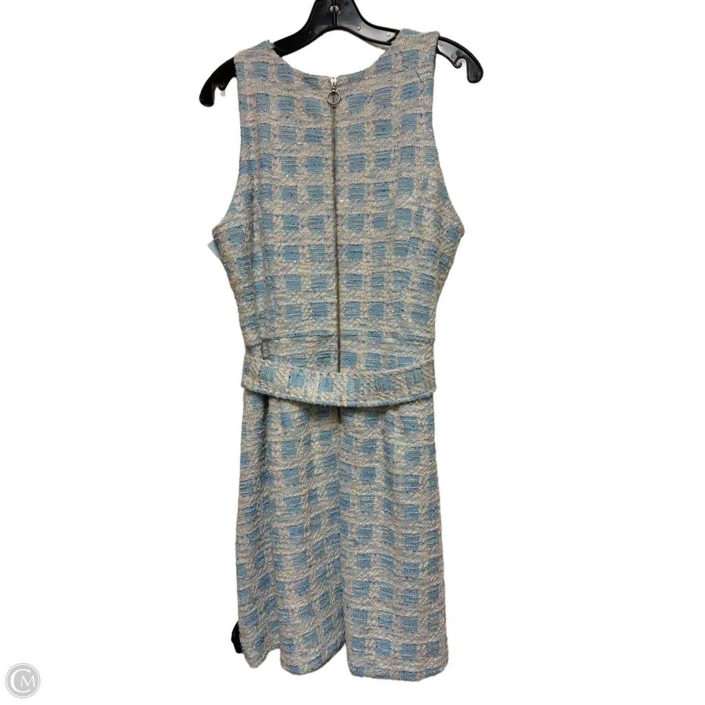 Dress Casual Short By Taylor In Blue & White, Size: Xl