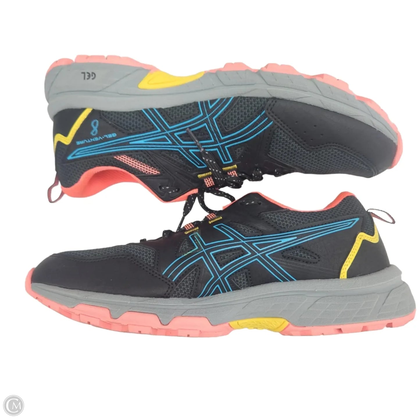 Shoes Athletic By Asics In Black & Pink, Size: 10