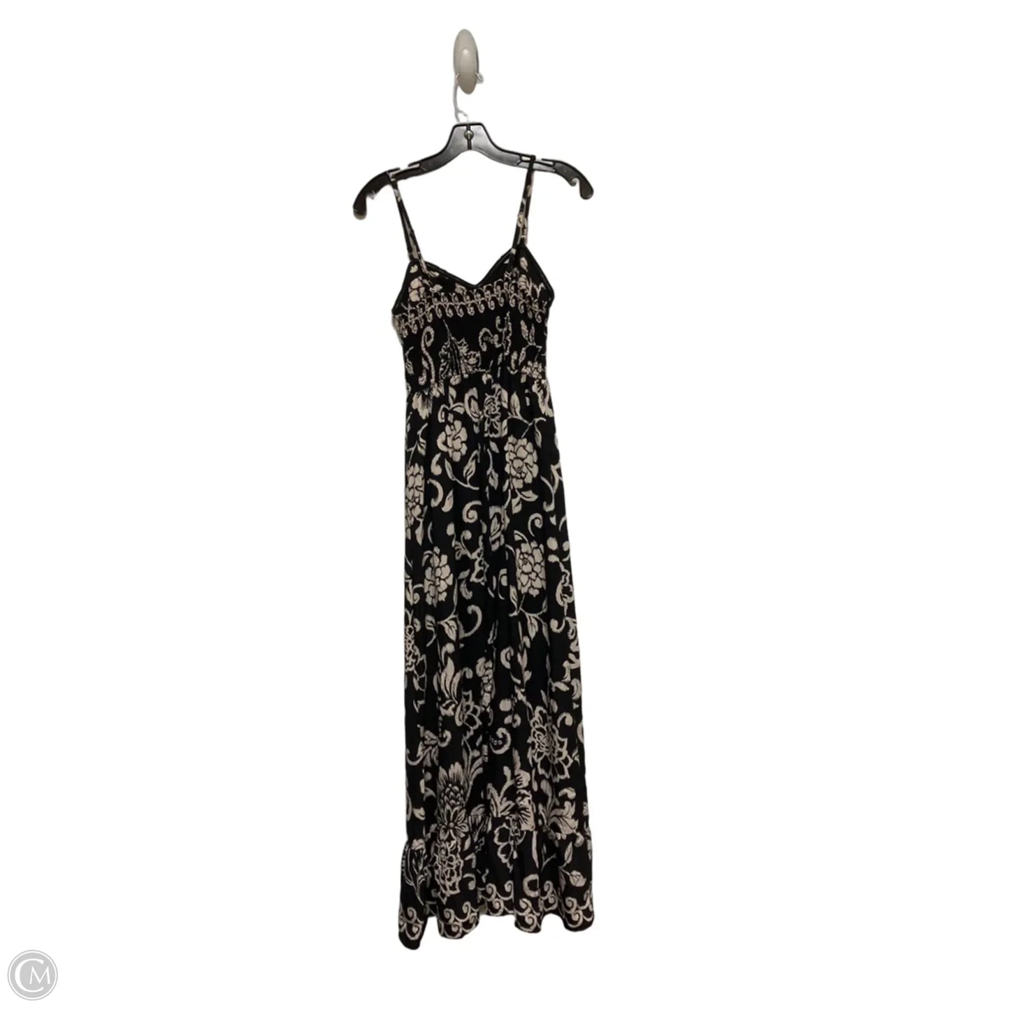 Dress Casual Maxi By Clothes Mentor In Black & Cream, Size: S