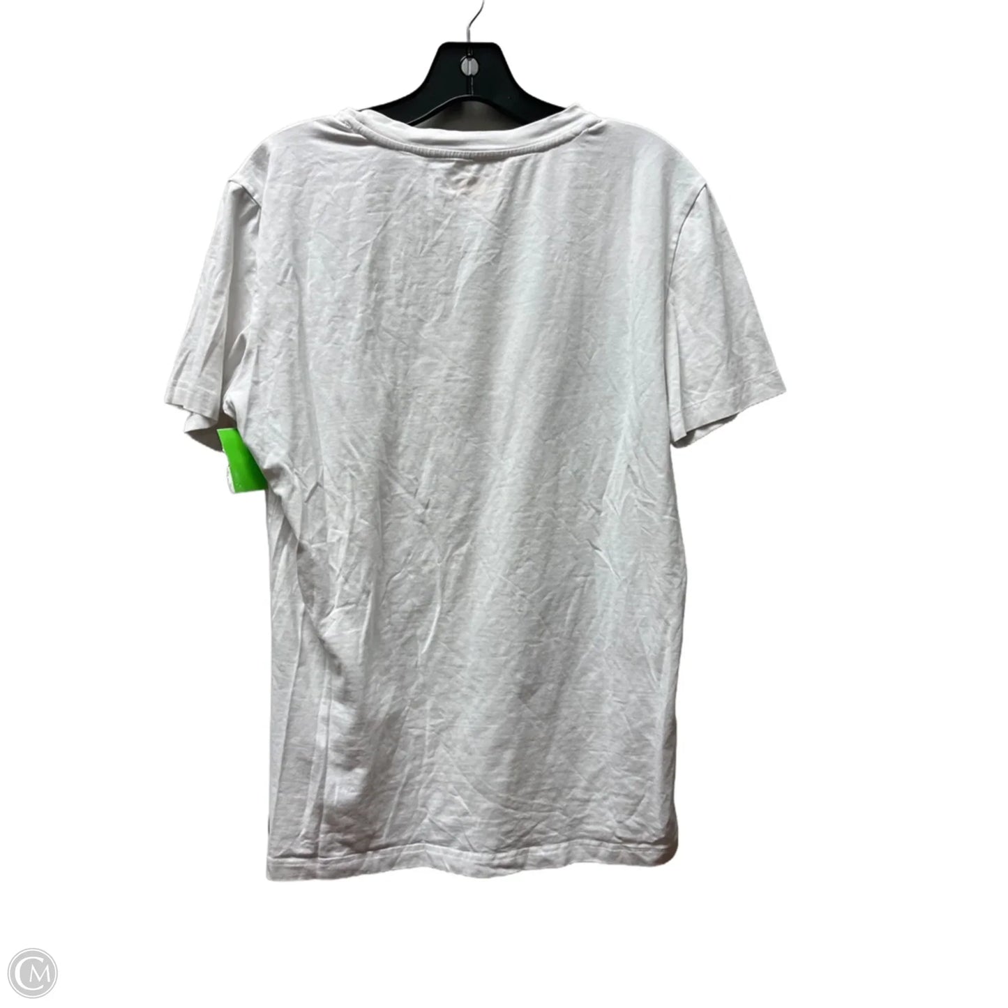 Top Short Sleeve Basic By Clothes Mentor In Gold & White, Size: M