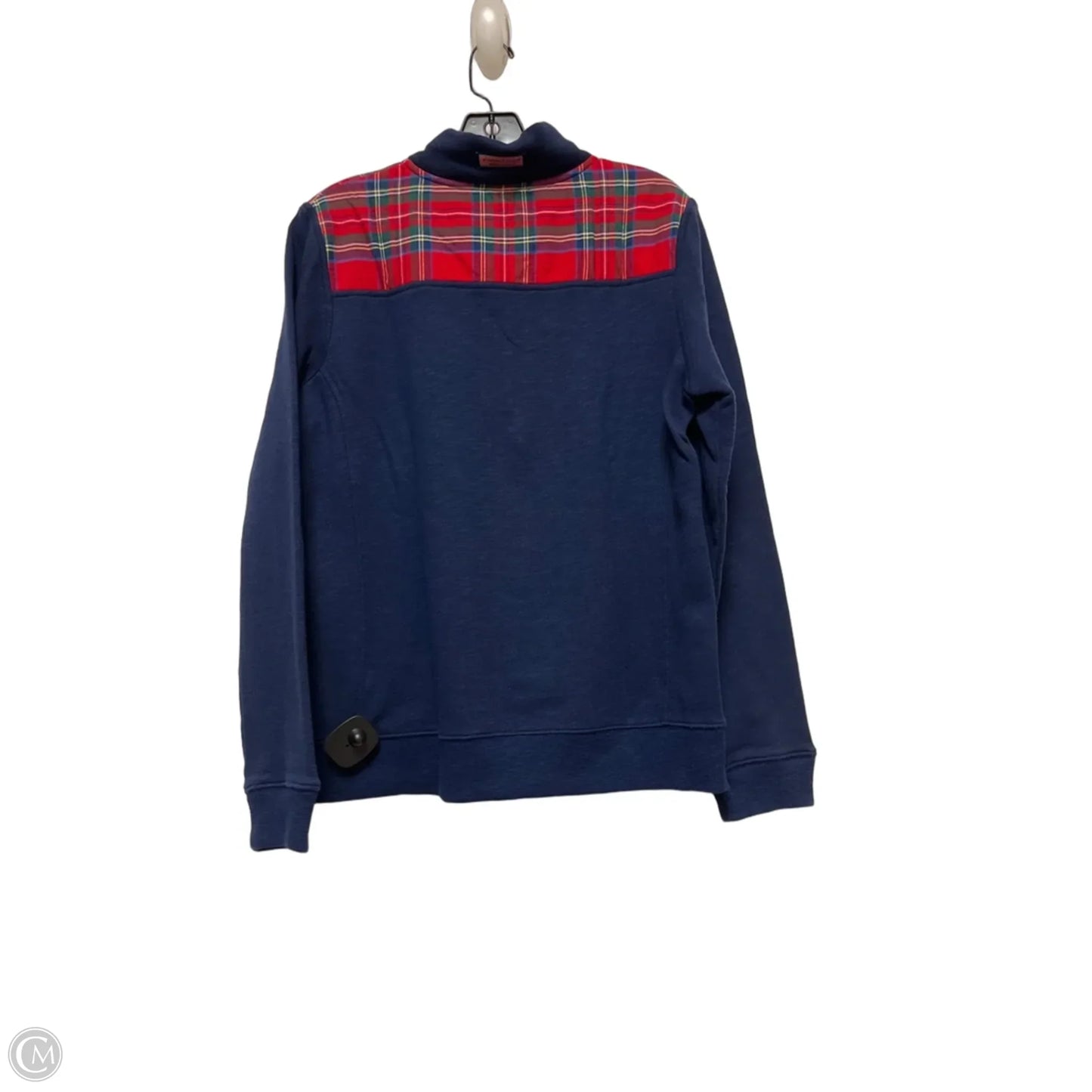 Sweatshirt Collar By Vineyard Vines In Blue & Red, Size: L