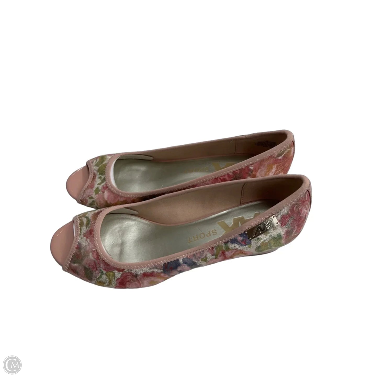 Shoes Heels Wedge By Anne Klein In Floral Print, Size: 9