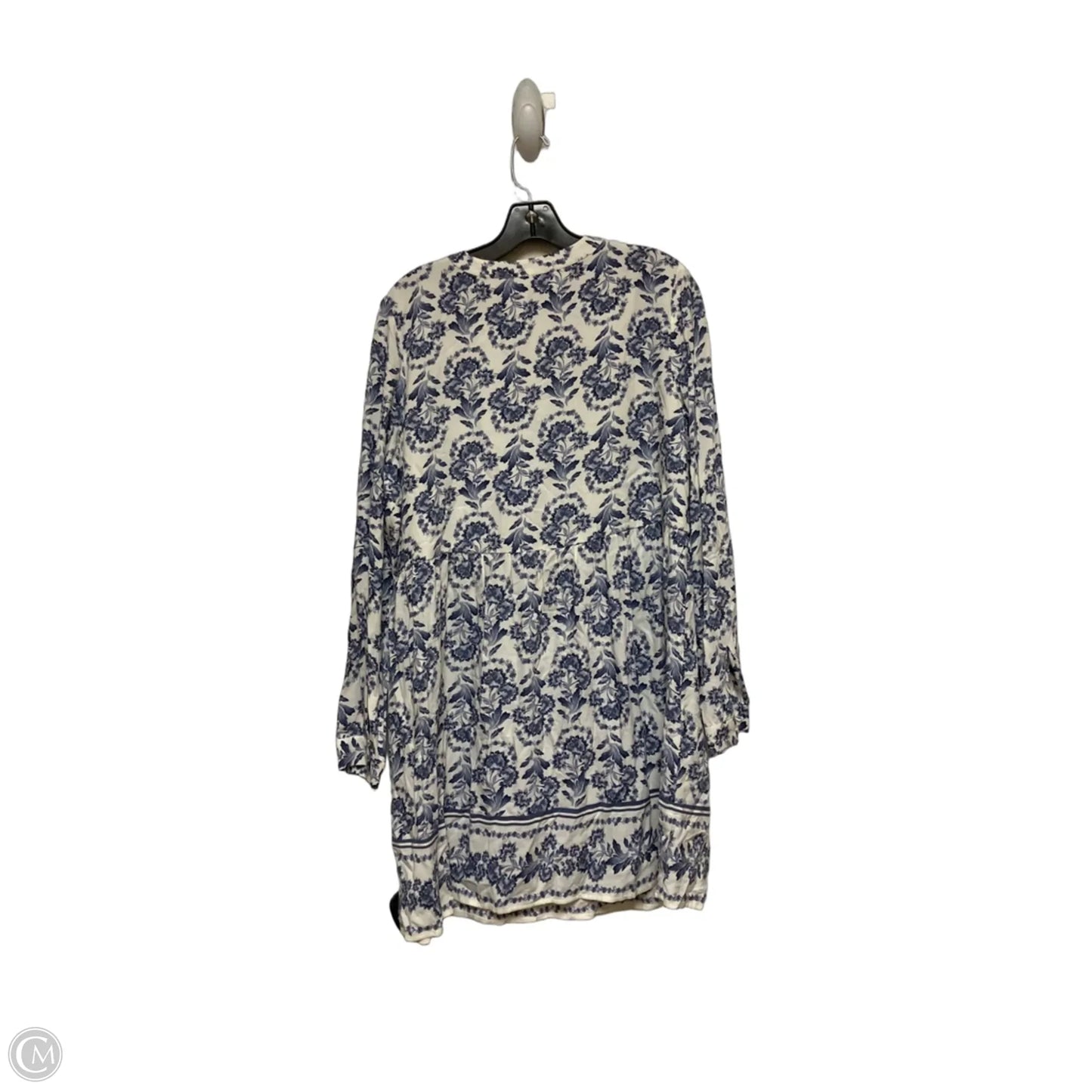 Dress Casual Short By Loft In Blue & White, Size: M