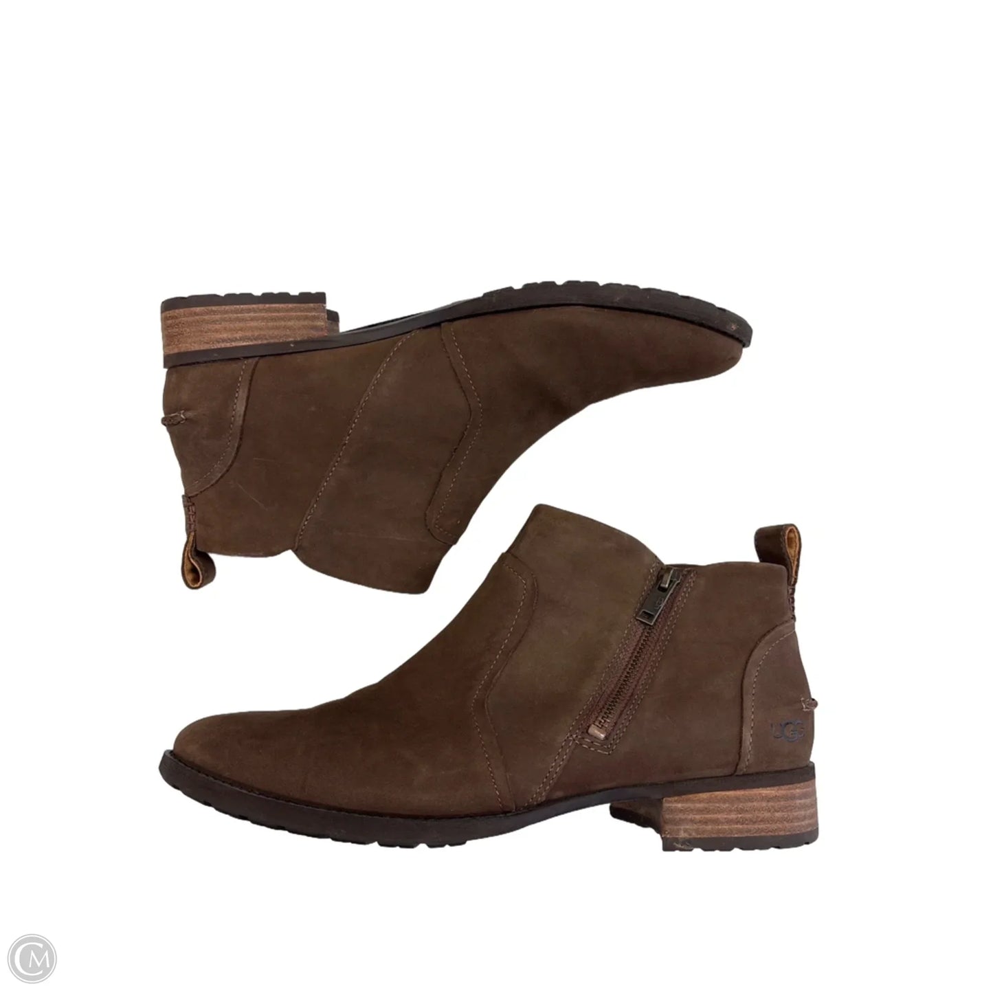 Boots Designer By Ugg In Brown, Size: 12