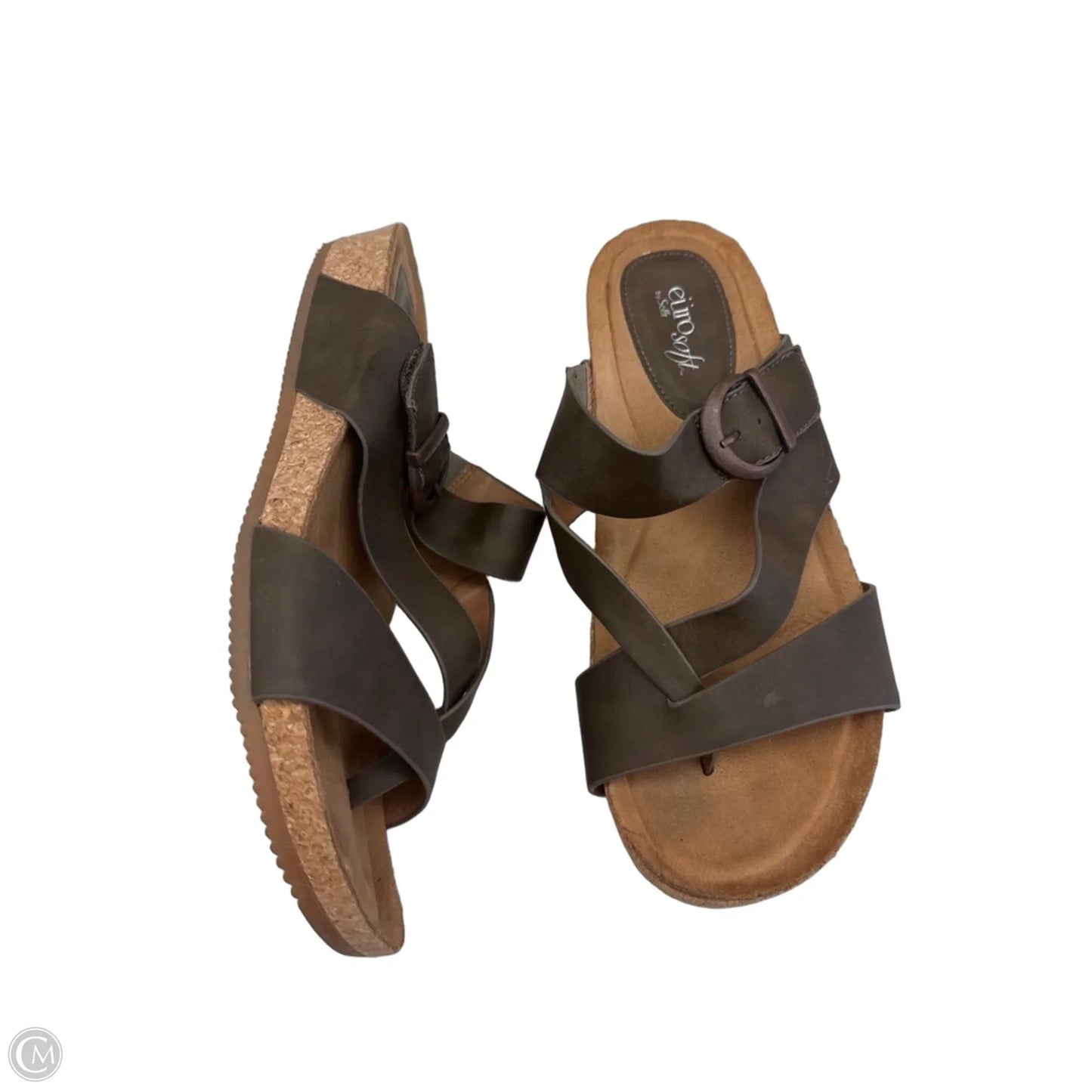Sandals Flats By Sofft In Brown, Size: 9.5
