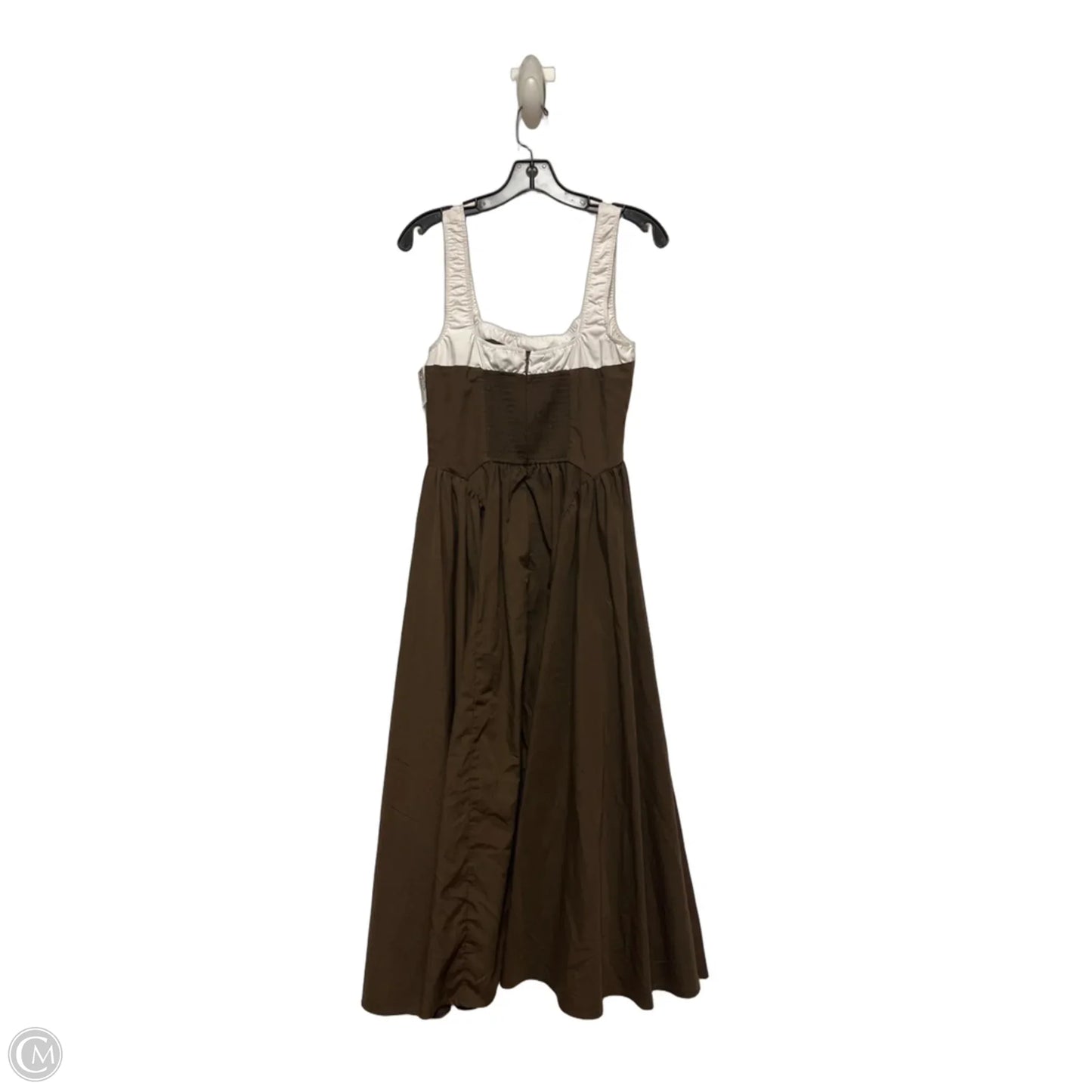 Dress Casual Midi By Moon River In Brown & White, Size: M