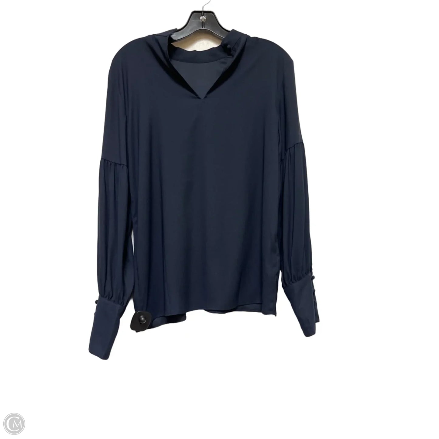 Top Long Sleeve By Ann Taylor In Navy, Size: S