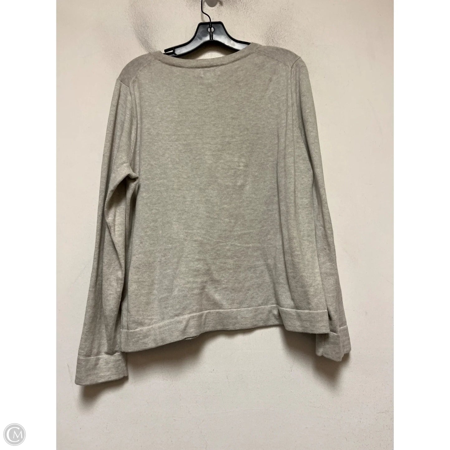Top Long Sleeve By J. Crew In Grey & Pink, Size: L