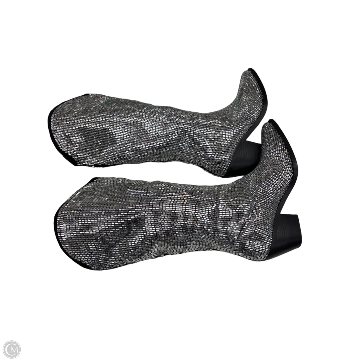 Boots Western By Azalea Wang In Black & Silver, Size: 8.5