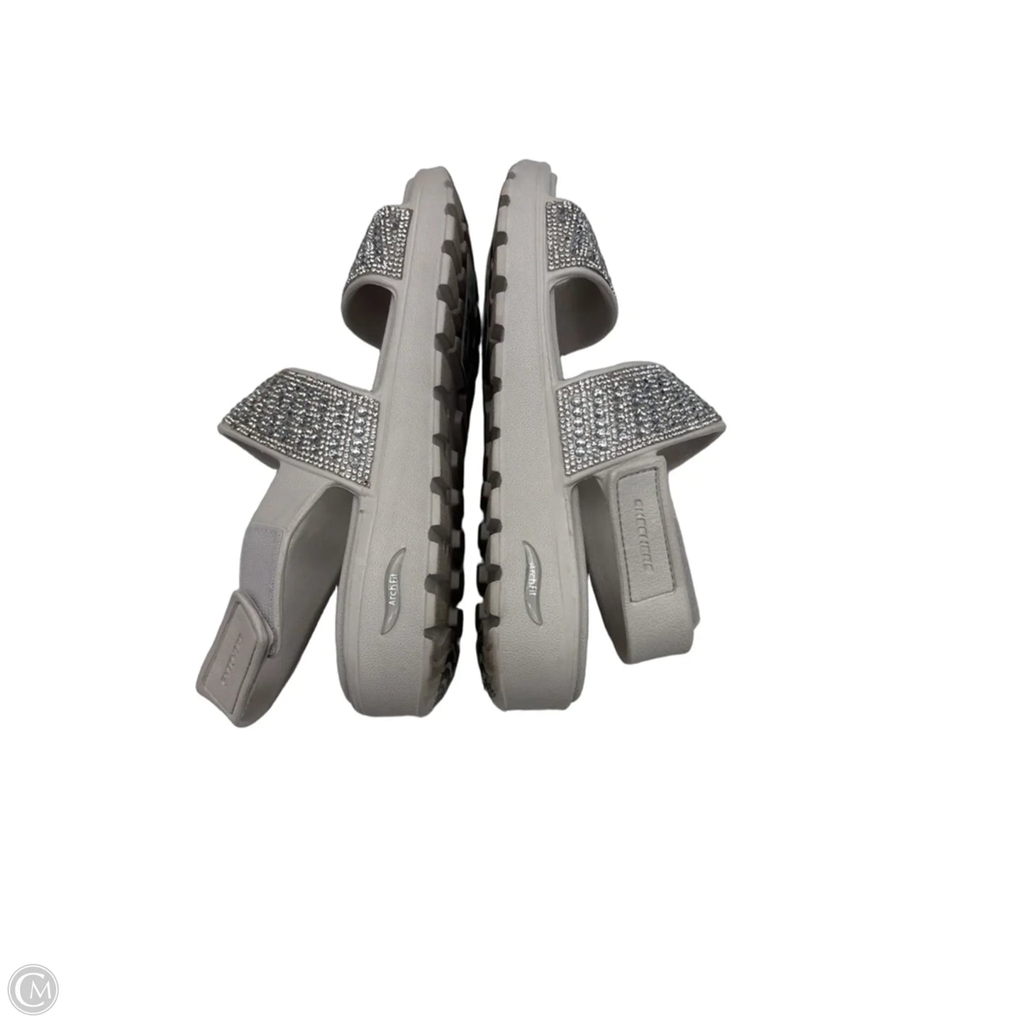 Sandals Flats By Skechers In Silver, Size: 8